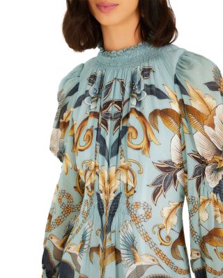 Snake Garden Long Sleeve Dress