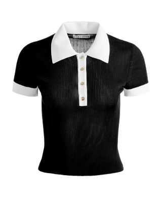 Martha Ribbed Knit Polo