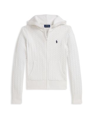 Girls' Mini Cable Cotton Full Zip Hoodie - Big Kid