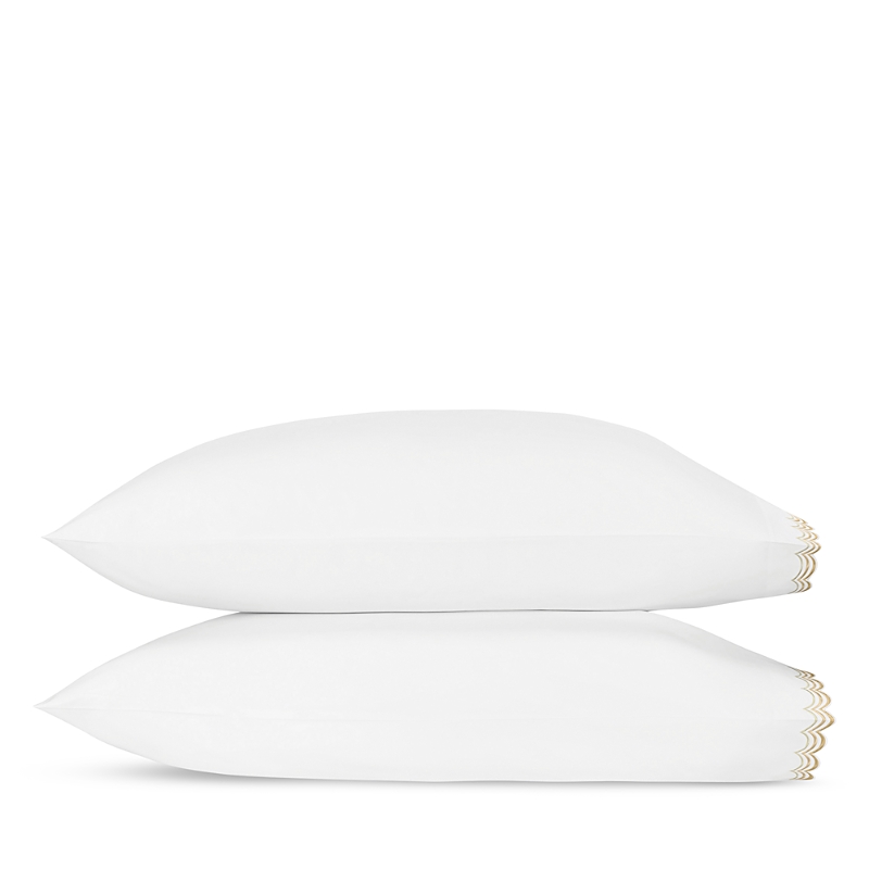Matouk Stella Scalloped Embroidered King Pillowcase