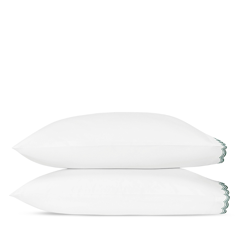 Matouk Stella Scalloped Embroidered King Pillowcase, Pair