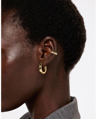 Brass and Cubic Zirconia Eden Ear Cuff Earrings