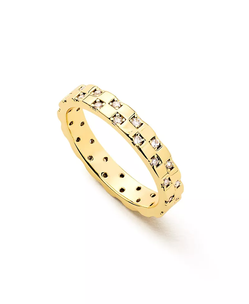 Ana Luisa Brass Gold Band Eden Ring