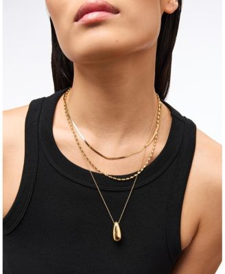 Soren Brass Gold Pendant Necklace