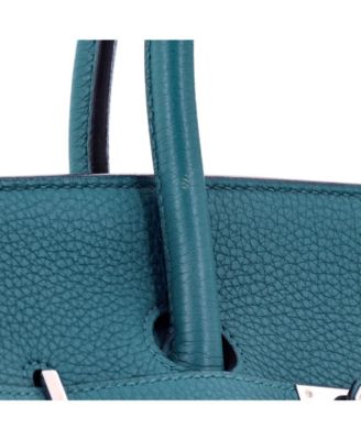 Birkin 35 Handbag Red Togo with Palladium Hardware