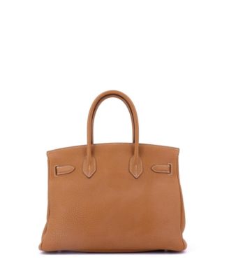 Birkin 30 Handbag Brown Togo with Palladium Hardware
