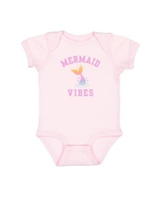 Girls' Mermaid Vibes Short Sleeve Bodysuit - Baby
