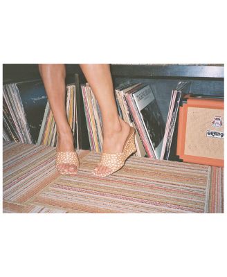 Women&#39;s Capital-F Calf Hair Wedge Sandals