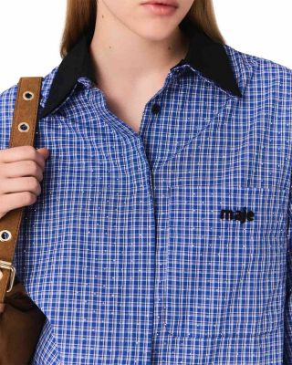 Rhinestone Shirt, Removable Collar