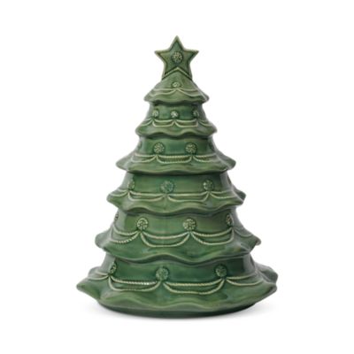Berry &amp; Thread Christmas Tree Cookie Jar With Lid 