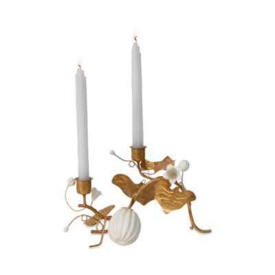 Forest Walk Pumpkin &amp; Vine Double Candlestick Holder