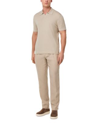 Cotton Crepe Knit Polo Shirt