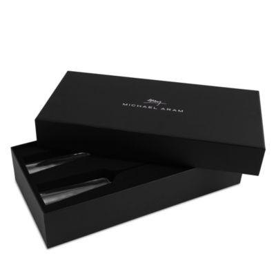 Reflective Champagne Flute & Heart Frame Set