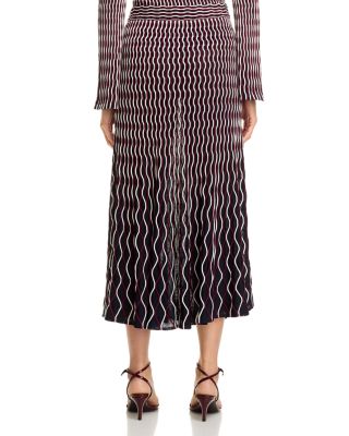 Aliza Wavy Striped Skirt