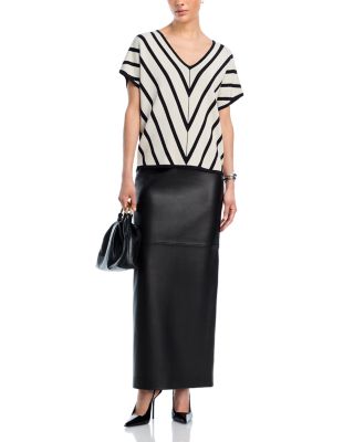 Striped Extended Sleeve Sweater 