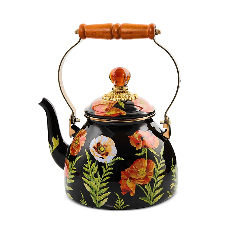 Mackenzie-childs Poppy Enameled 2-quart Tea Kettle In Multi