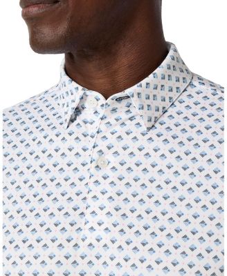Halyard Short Sleeve Polo Provence Layered Diamond