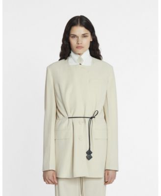 Belted Wool Blend Jacket