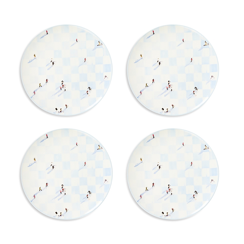 Mackenzie-childs X Gray Malin Ski Holiday Dinner Plates, Set Of 4 - Exclusive