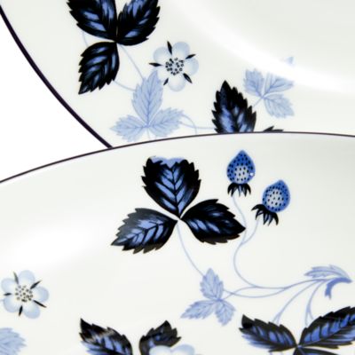 Wild Strawberry Inky Blue Dinnerware 4 Piece Plate Setting