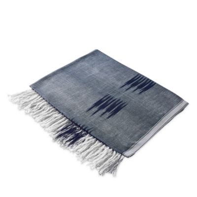 Peshtemal Cotton Ikat Throw Blanket