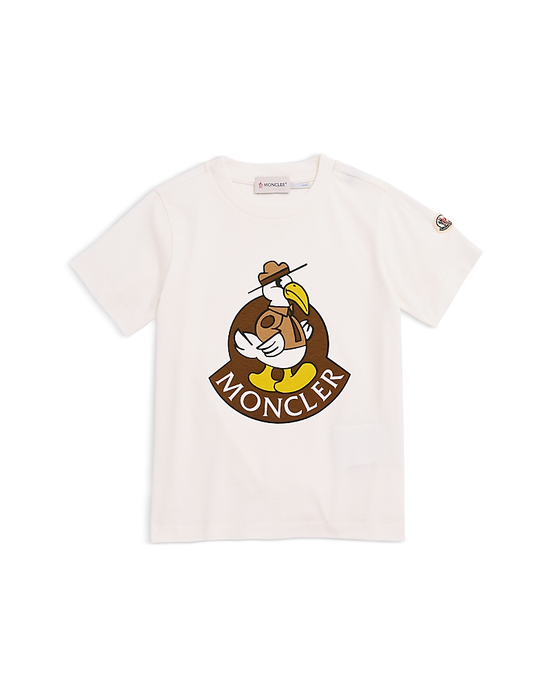 Moncler Unisex Short Sleeve Tee - Little Kid In Neutral