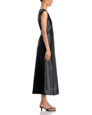 Orla Faux Leather Midi Dress