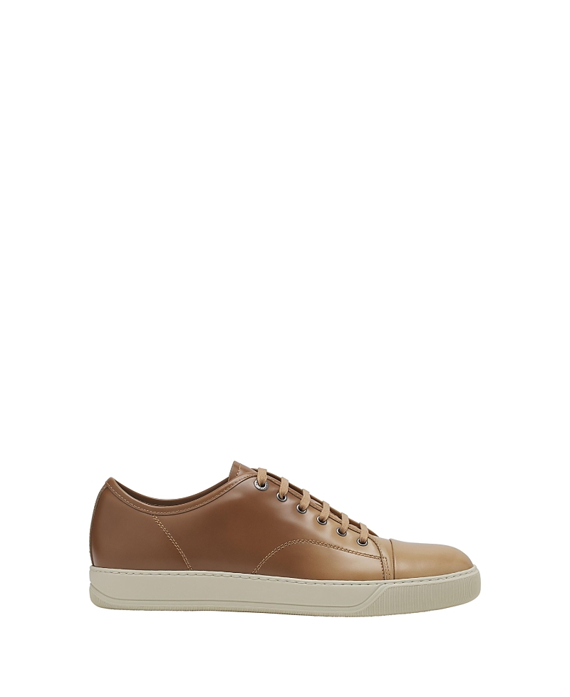 Lanvin Dbb1 Gradation Leather Sneakers In Brown