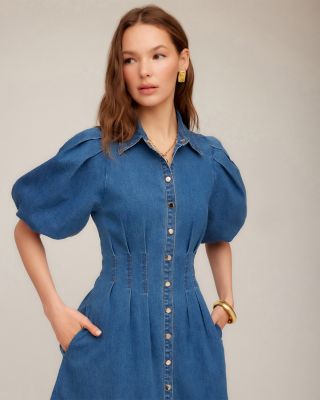Esme Denim Midi Shirt Dress