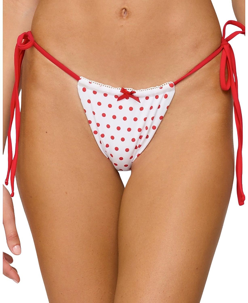 Edikted Leigh Polka Dot String Bikini Bottom