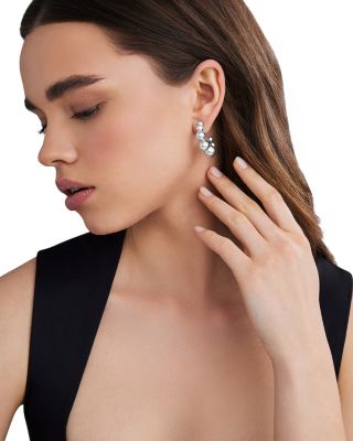 18K Yellow Gold & Sterling Silver Caviar Bubbly Beaded Hoop Earrings