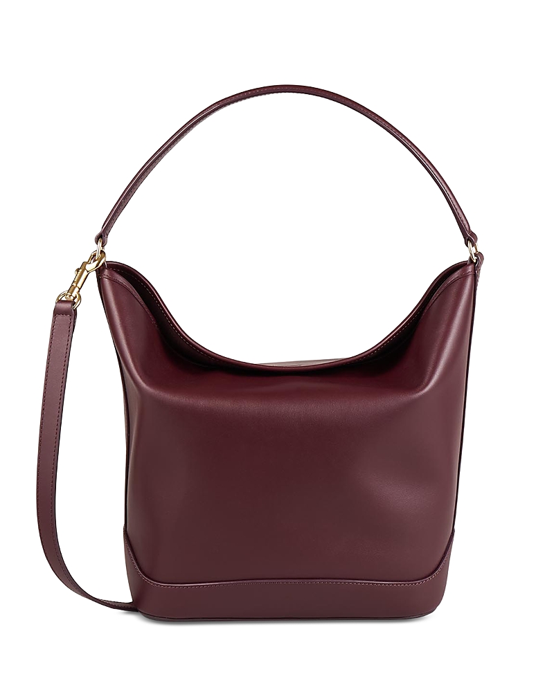Sandro Bucket Bag In Burgundy