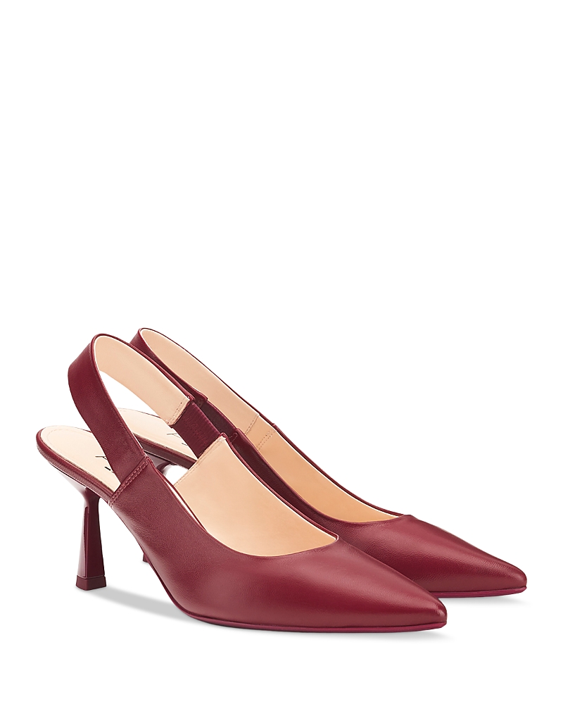 Agl Attilio Giusti Leombruni Women's Alla Pointed Slingback Pumps In Burgundy