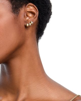 14K Yellow Gold Heart Earrings