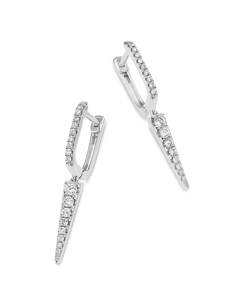 Bloomingdale's Fine Collection Diamond Drop Earrings In 14k White Gold, 0.3 Tcw In Gold