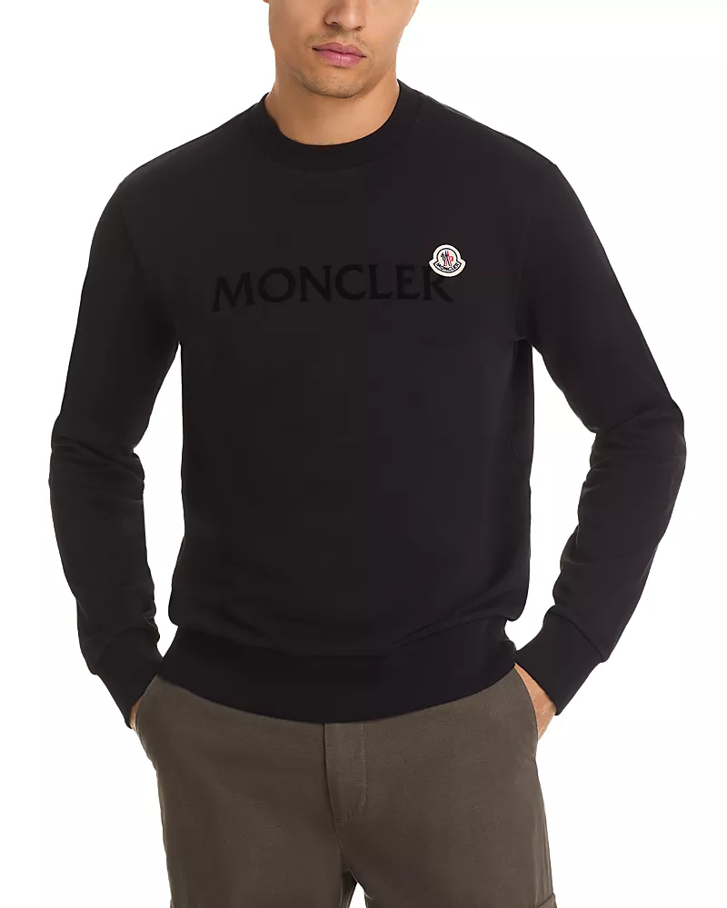 Moncler Cotton Crewneck Logo Sweatshirt