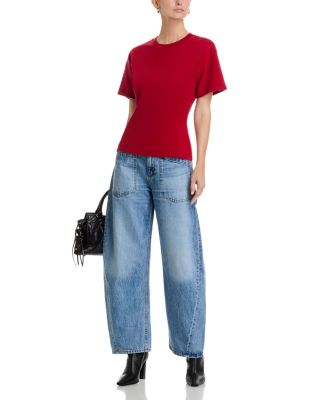 Twisted High Rise Barrel Leg Jeans in Blondie