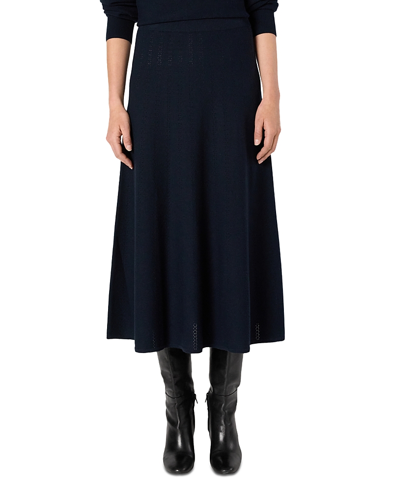 Gerard Darel Flared Midi Skirt In Blue