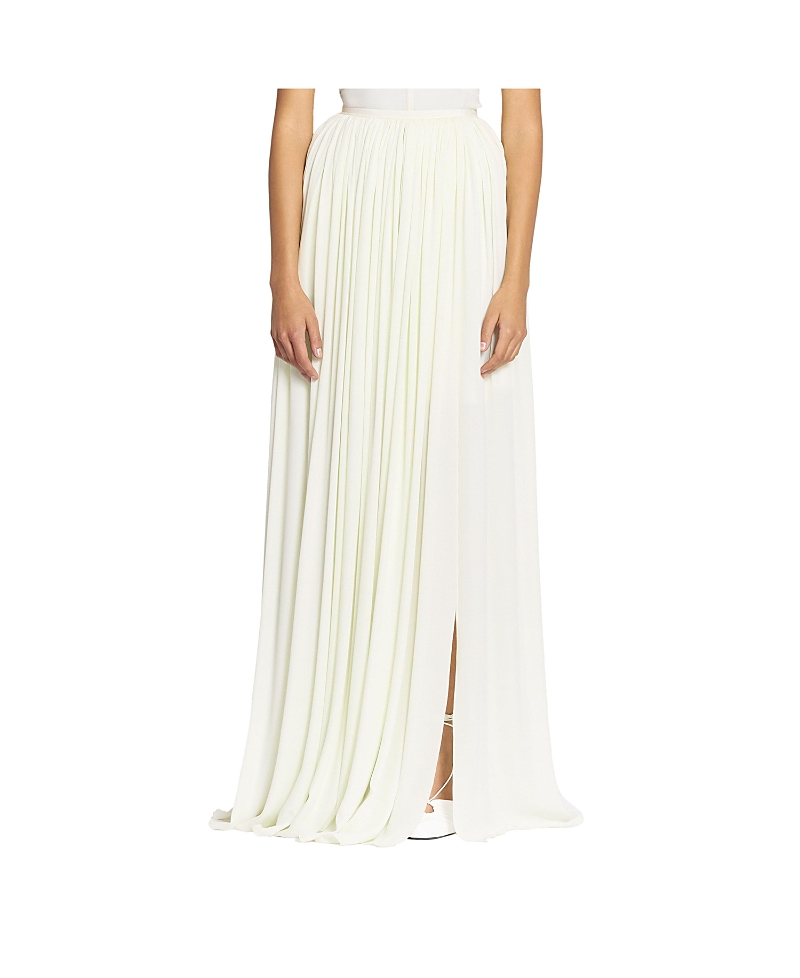 Lanvin Maxi Skirt In Silk Georgette In White
