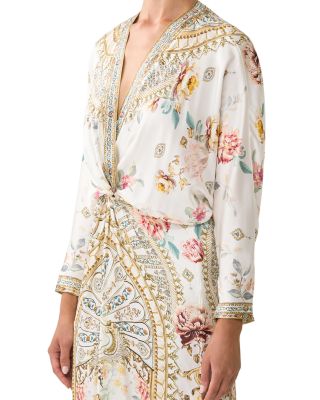 Silk Twist Front Maxi Dress