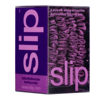 Pure Silk Back to Basics Skinny Scrunchies, Set of 4