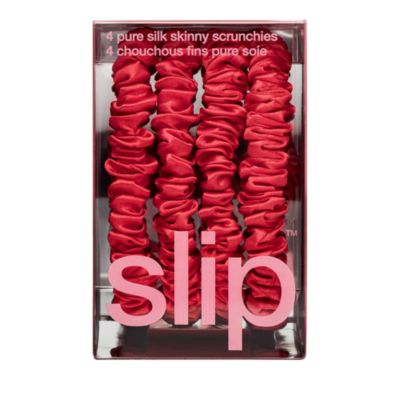 Pure Silk Back to Basics Skinny Scrunchies, Set of 4