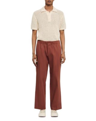 Elasticized Wide Leg Cotton Pants