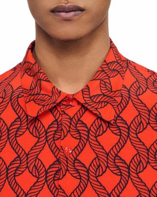 Loose Fit Rope Print Shirt