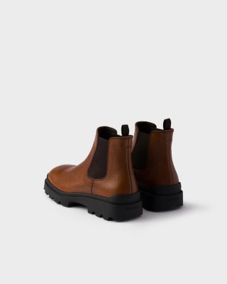 Men's Printed Leather Chelsea Boots