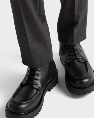  Men's Laced Leather Booties