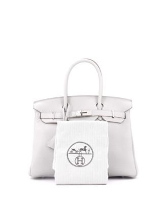 Birkin 30 Handbag Grey Togo with Palladium Hardware