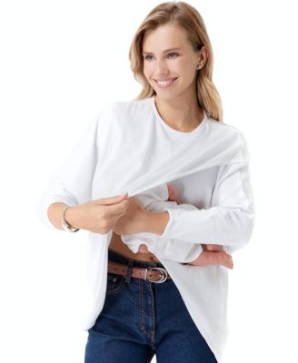 Let Loose Crossover Long Sleeve Maternity Nursing Knit Sweater