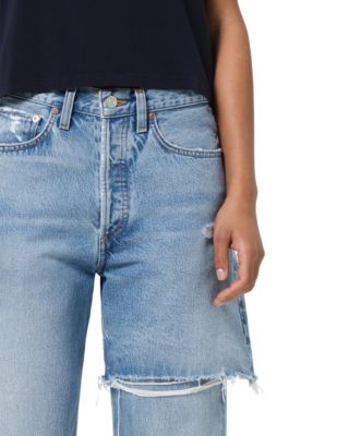 Amryn Double Layer High Rise Straight Leg Jeans in Release