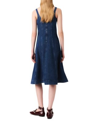 Midi Denim Babydoll Dress